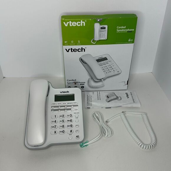 Vtech Corded Speaker Telephone with Caller ID & Hands-Free White CD1153 - Picture 2 of 16